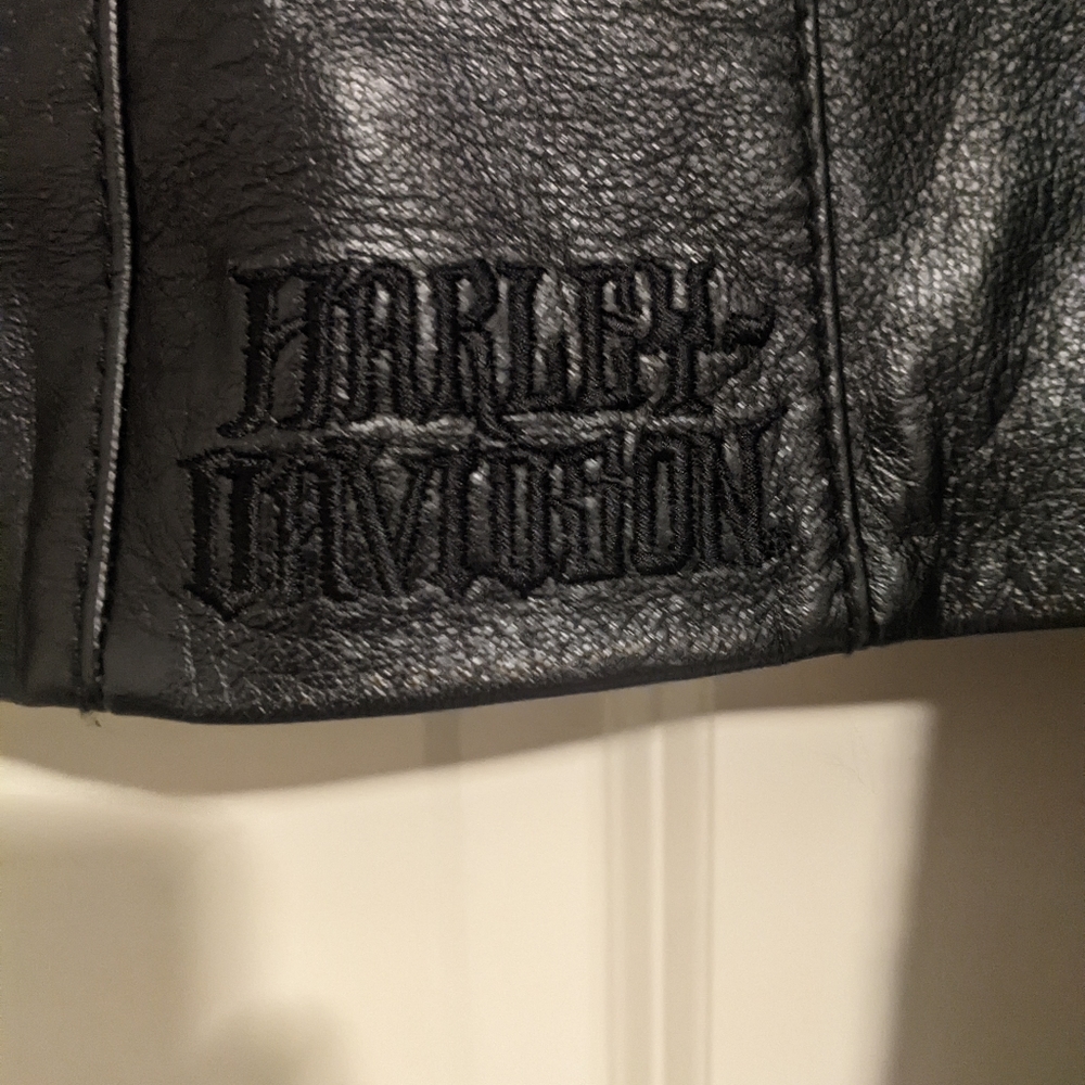 Harley Davidson leather/cloth jacket S - Picture 3 of 5